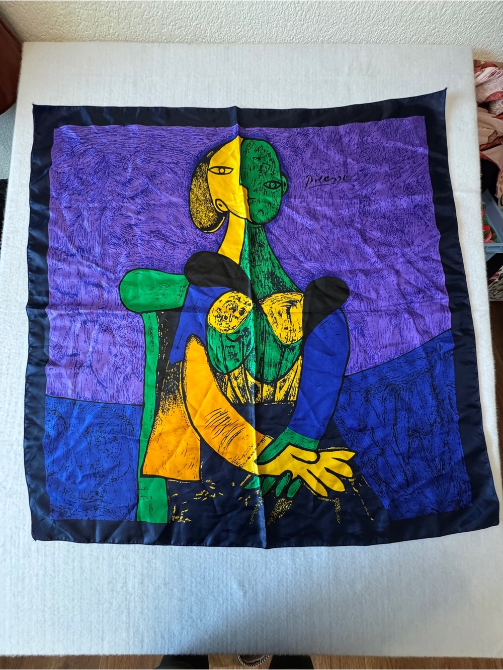 Vintage silk Picasso scarf abstract